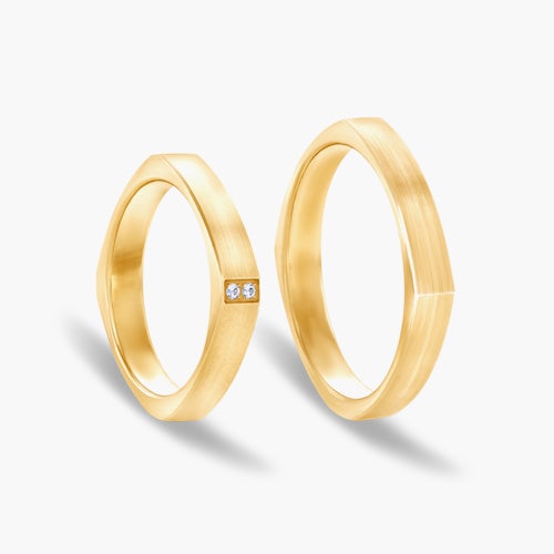 Obrączki ślubne: złote, płaskie, 3,6 mm